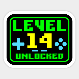 Level 14 Unlocked Sticker